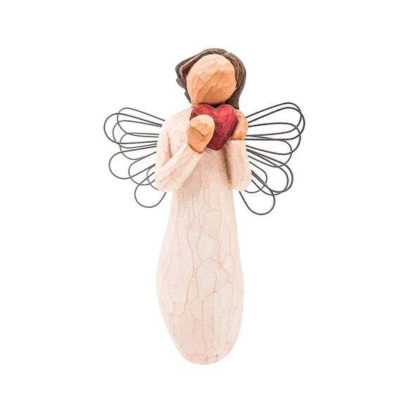 Willow Tree Angel Of The Heart Figurine By Susan Lordi Retired Hand-Painted - Picture 1 of 2